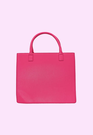 borsa SQUARE 2 manici più zip con intreccio più impunture logo ecopelle