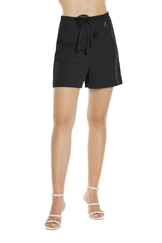 Shorts  FIKRI vita alta con elastico più laccetti più tasche francesi