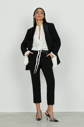 Giacca VIOLERA manica lunga doppio petto più patte più bottoni più revers raso