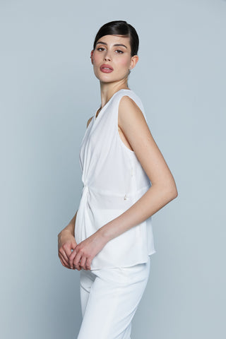 Blusa COLLEC S/M Sc.V con Nodo più Collana Catena più Strass