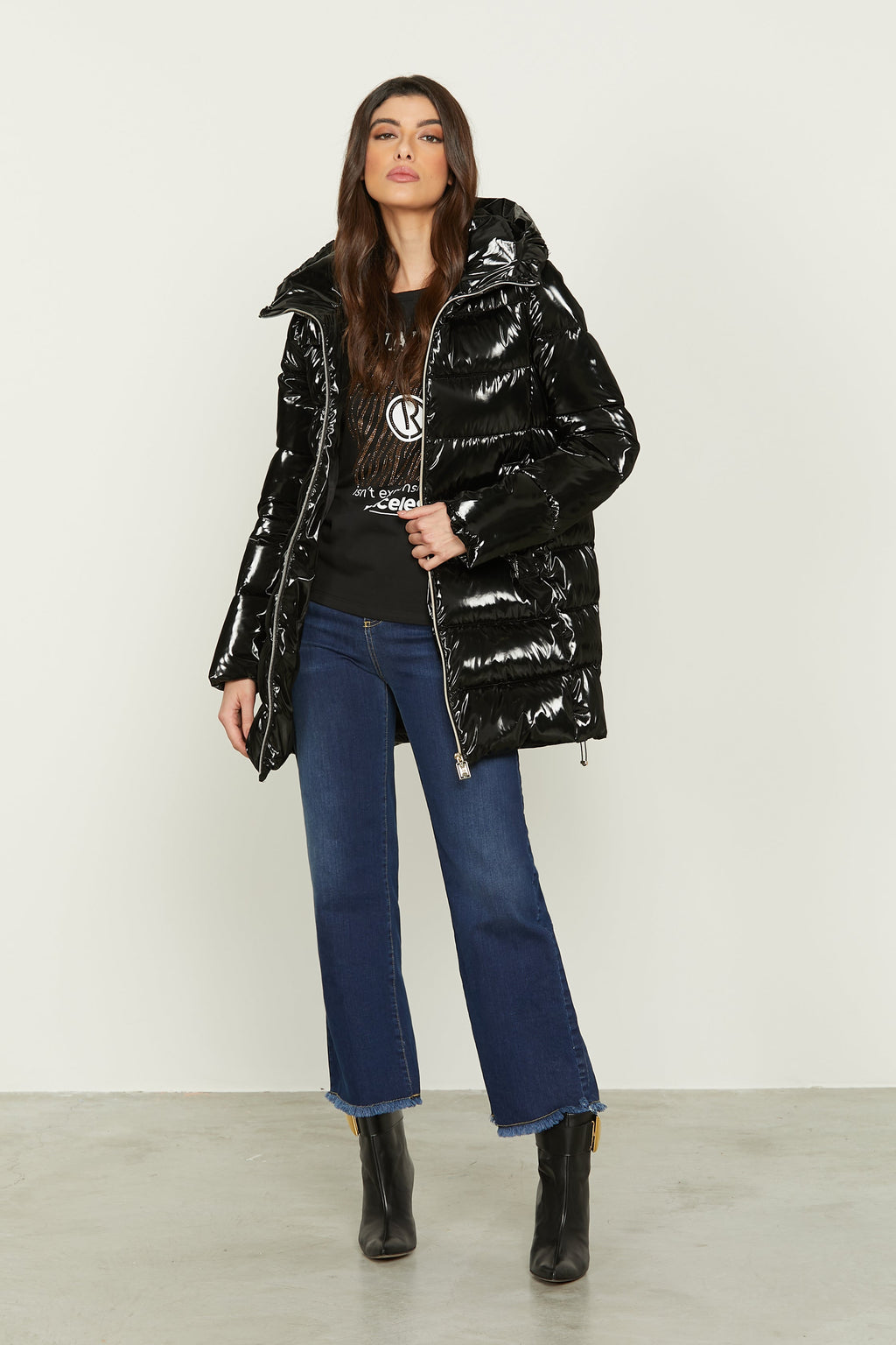 Piumino DRAG mezza manica con zip laterale più trapunta onda più