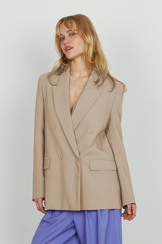 Giacca ZELINDA manica lunga doppio petto con tasche