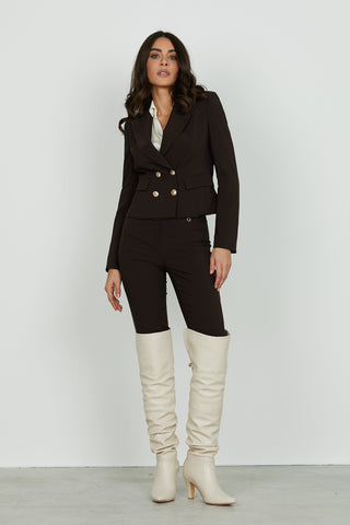 Giacca ATTIDU corta manica lunga doppio petto più patte