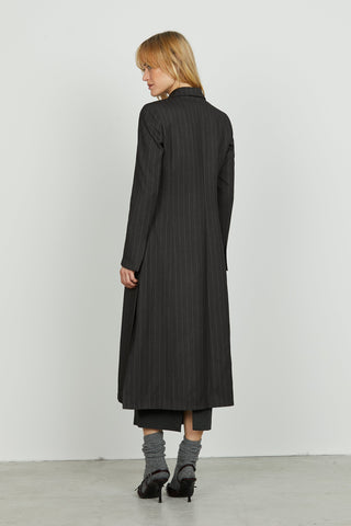 Giacca PEPPER lungo manica lunga 1 bottone con patte gessato