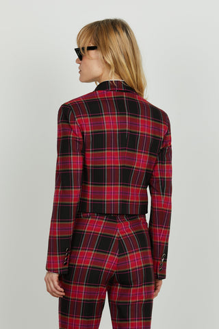 Giacca RERUUM_QU corta manica lunga doppio petto con patte quadri