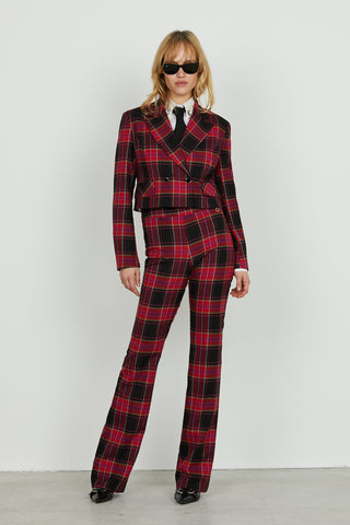 Giacca RERUUM_QU corta manica lunga doppio petto con patte quadri