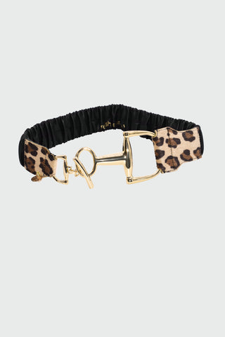 Cintura PRINTLE_MACULATO con elast. Più fibbia cavallerizza più ins.animalier eco.