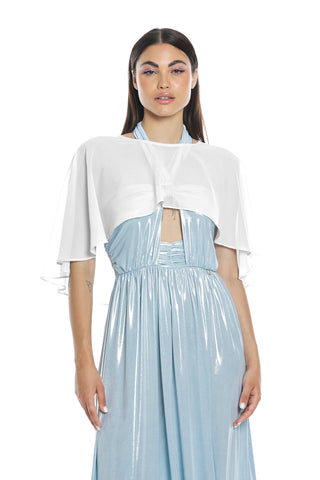 Coprispalle TOPAZIO effetto mantella apertura goccia retro più laccio