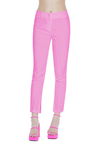 Panta CISARINA vita alta sigaretta con spacchi f.do più tasche filetto