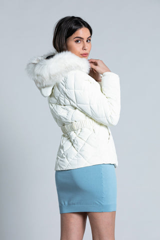 Piumino SPORTYU_BIS manica lunga con cappuccio più ecopelliccia staccabile