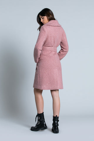 Cappotto ROBO manica lunga collo sciallato con tasche più Cintura orsetto