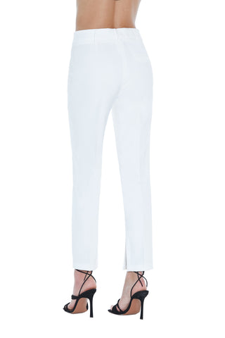 Panta CISARINA vita alta sigaretta con spacchi f.do più tasche filetto