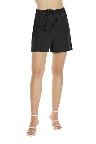 Shorts  FIKRI vita alta con elastico più laccetti più tasche francesi