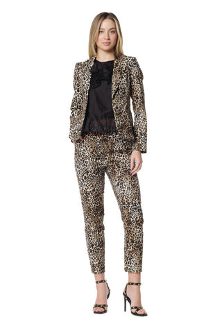 Pantalone CHERRY slim fantasia leopardo