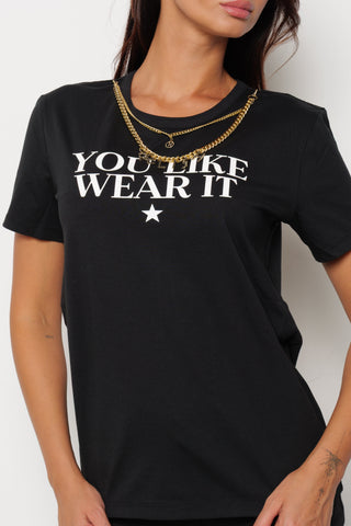 T-shirt OLIM mezza manicacon catena logo