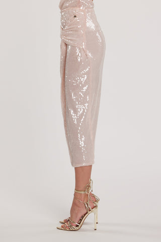 Gonna KIMM longuette incrocio davanti più spacco full paillettes