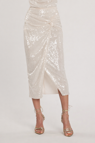 Gonna KIMM longuette incrocio davanti più spacco full paillettes