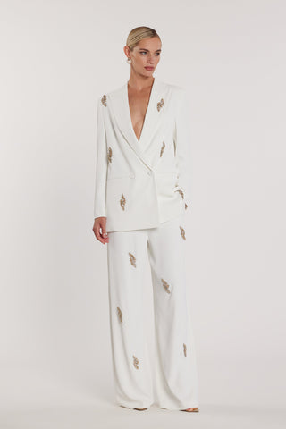 Giacca DULEDAM maniche lunghe doppia abbottonatura con applicazioni strass