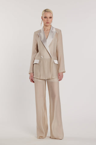 Giacca GALIENA maniche lunghe doppia abbottonatura revers più patte in raso