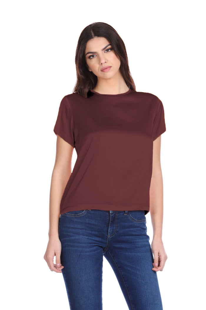 T-Shirt RAKRYD mezza manica con ricamo logo più raso