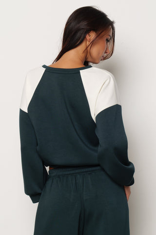 Felpa MUSSAIN manica lunga con Coulisse Fondo più Ricamo Logo Bicolore