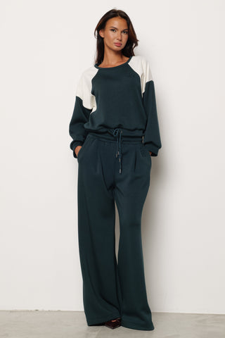 Felpa MUSSAIN manica lunga con Coulisse Fondo più Ricamo Logo Bicolore