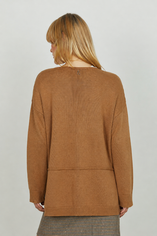 Cardigan MILOS lungo manica lunga con tasche più strass più rotture
