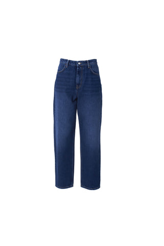 Panta CARLA_23_snz vita media 4 tasche baggy fit blue de