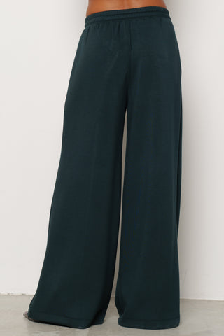 Pantalone ORMA in felpa gamba ampia e ricamo logo