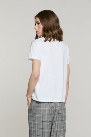 T-shirt RAK mezza manica con applicazione catena strass