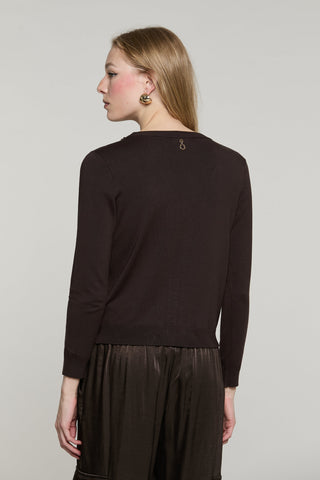 Cardigan CHAINSY manica 7/8 con patte più profili catena