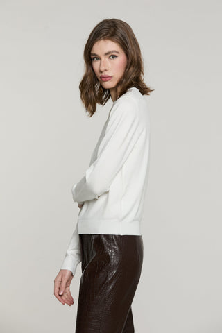 Maglia AVETRAZ manica lunga girocollo con strass