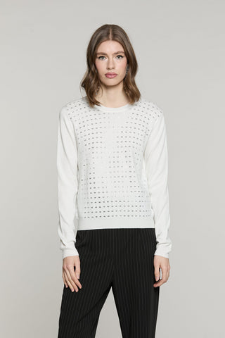 Maglia BROOKI manica lunga girocollo con baguette
