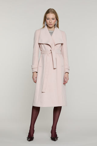 Cappotto RIMMOS lungo manica lunga con alette collo libro più cintura più tasche