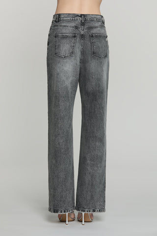 Panta GISELLE_GREY_SNZ vita media 5 ts loose fit denim