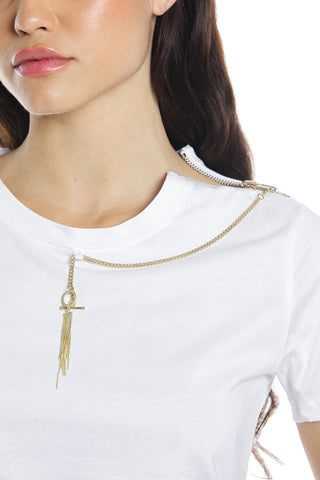 T-shirt NIKKE mezza manica con zip più collana con pendente