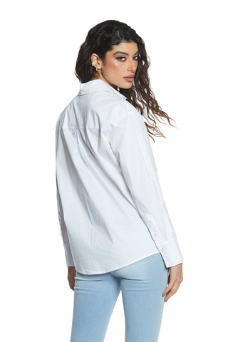 Camicia ASTERIS manica lunga con ricamo logo