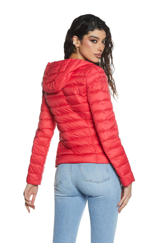 Giubbino NONCI manica lunga con cappuccio più zip più tasche più sacchetto piumino superlight