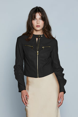 Giubbino DETROIT M/L con Volant Collo Koreana con Zip Ecopelle
