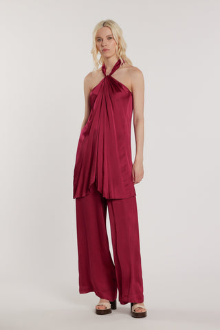 Top APART lungo smanicato collo incrocio più goccia più bottoncini sulla schiena