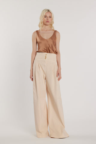 Top SIK doppio scollo a V raso