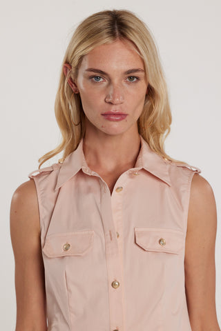 Camicia GORA smanicata con snap più alette più patte