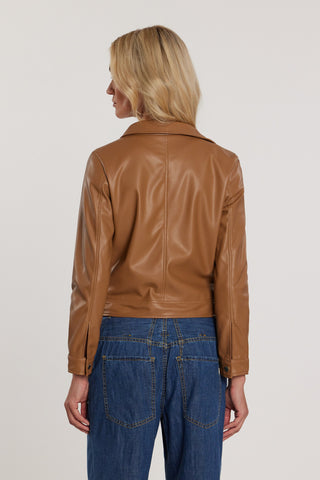 Giubbino PIERRES maniche lunghe con zip più snap ecopelle