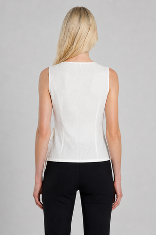 Gilet FIDENZIO lino con incrocio fiocco