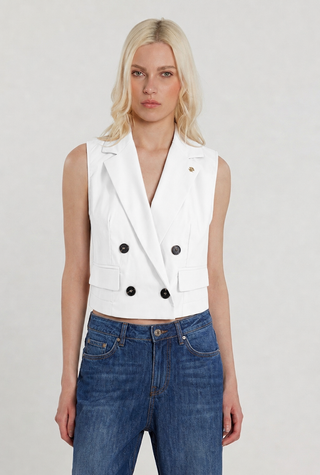 Gilet VITTORIANA doppia abbottonatura  più  patte gabardine