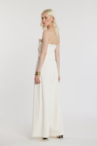 Tuta UETT lunga smanicata con fascia ventaglio più pieghe più effetto cintura