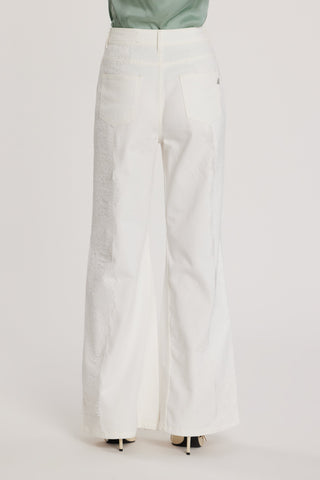 Pantalone DAKOTA_11 vita alta cinque tasche con inserti pizzo wild fit bull