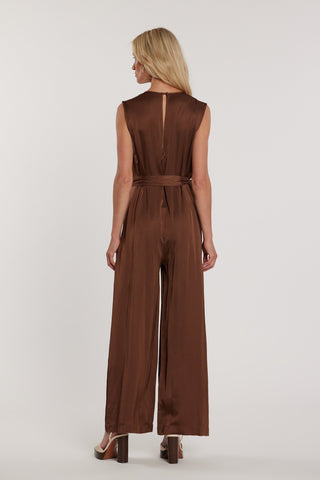 Tuta PINGO lunga smanicata scollo a V più goccia sulla schiena palazzo con cintura