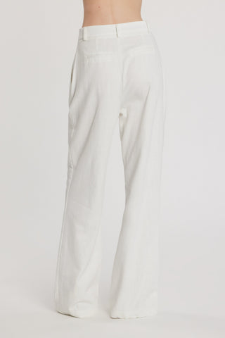 Pantalone ALAIN_S vita alta con tasche francesi più pinces più inserti raso