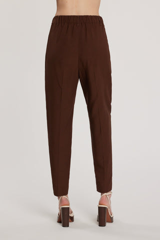 Pantalone MEMPHIS vita alta con elastico più tasche francesi